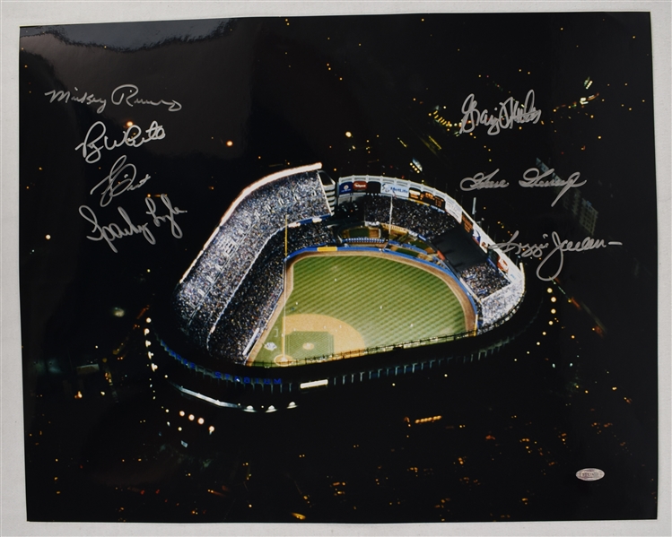 New York Yankees 1978 Autographed 16x20 Reunion Photo w/Reggie Jackson