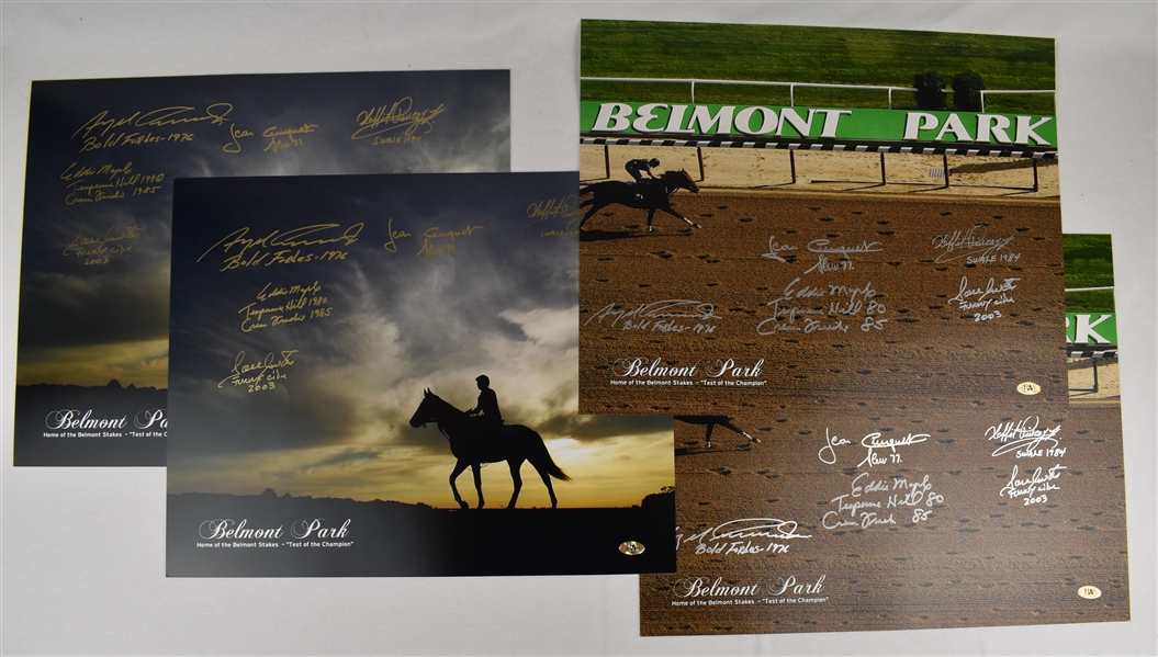 Belmont Stake Winners Lot of 4 Autographed 16x20 Photos