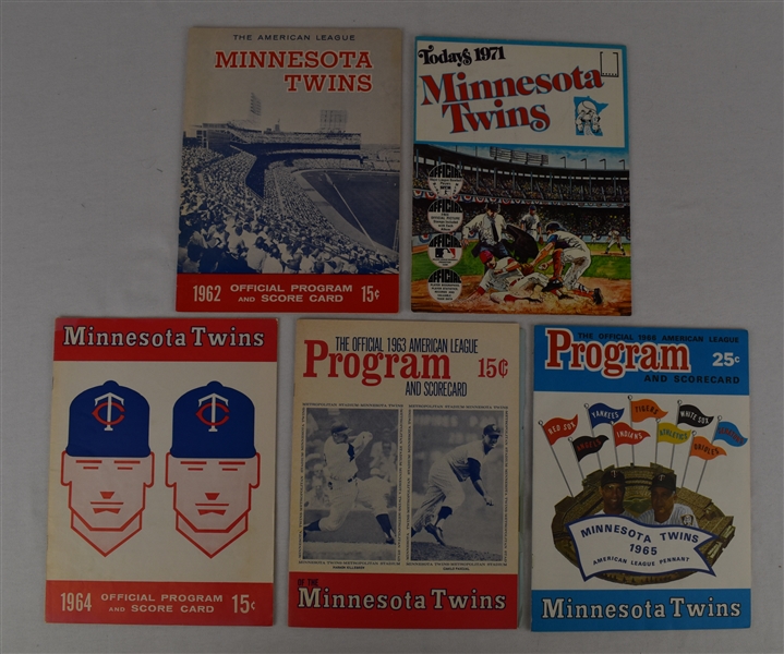 Minnesota Twins Collection of 1960s-70s Programs