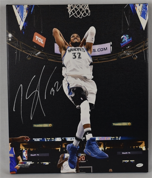 Karl-Anthony Towns Autographed Framed Canvas