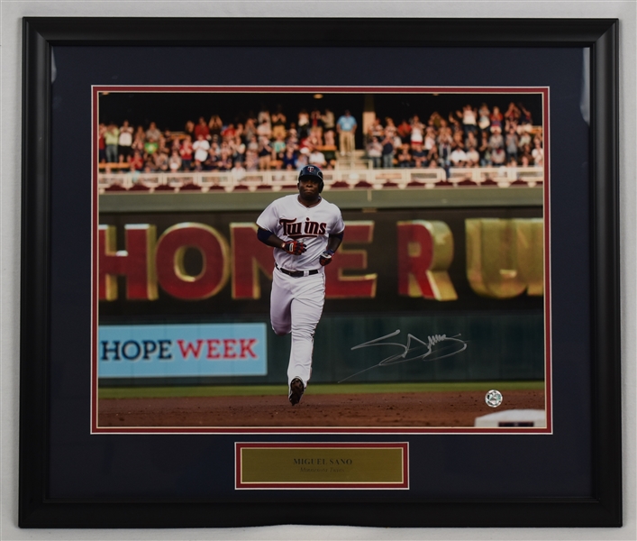 Miguel Sano Autographed 16x20 Framed Photo