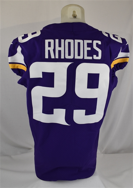 Xavier Rhodes Minnesota Vikings 2018 Game Issue Jersey