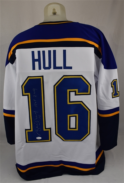Brett Hull Autographed & Inscribed St. Louis Blues Jersey