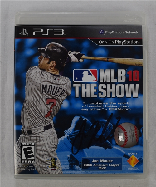 Joe Mauer Autographed 2010 MLB PS3 Game
