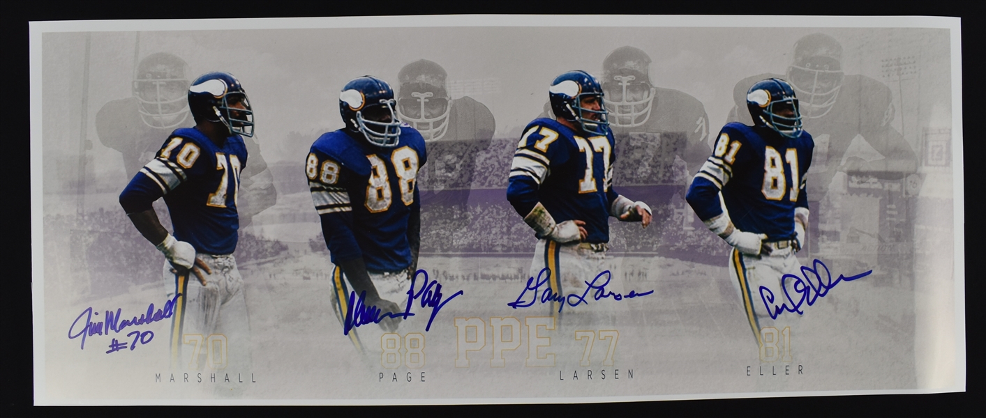 Purple People Eaters Autographed Panoramic Photo