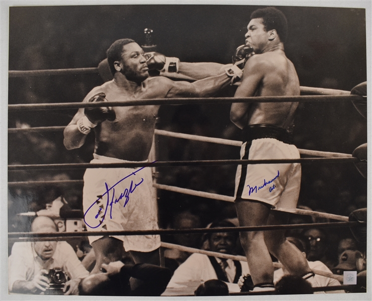 Muhammad Ali & Joe Frazier Autographed 16x20 "Thrilla in Manilla" Photo