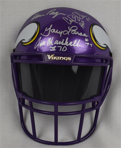 Purple People Eaters Autographed Helmet Mask