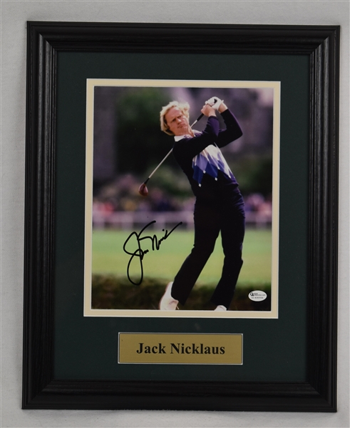 Jack Nicklaus Autographed 8x10 Framed Photo
