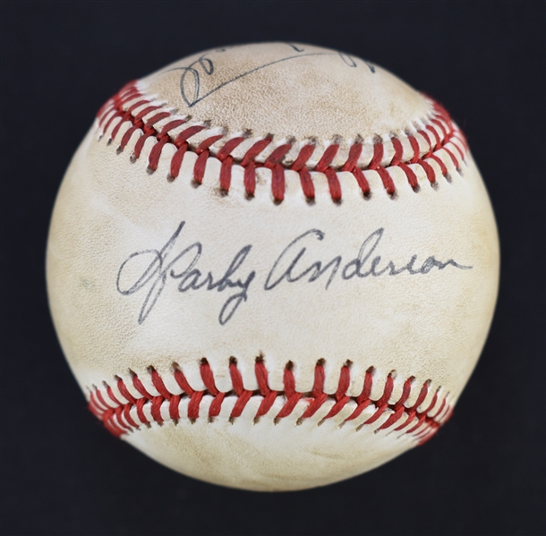 Sparky Anderson Lou Whitaker & Alan Trammell Autographed Baseball