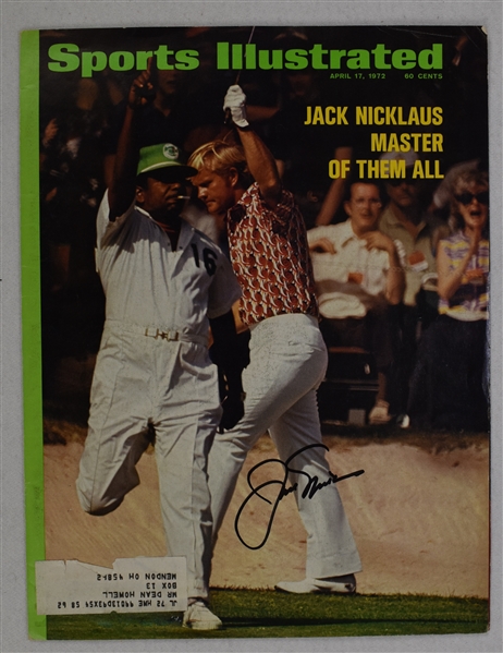 Jack Nicklaus Autographed 1972 Sports Illustrated Magazine Cover