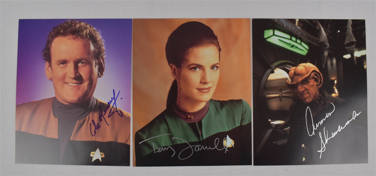 Star Trek "Deep Space Nine" Lot of 3 Autographed 8x10 Photos