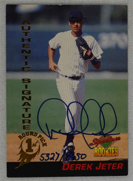 Derek Jeter Autographed 1994 Signature Rookies Card