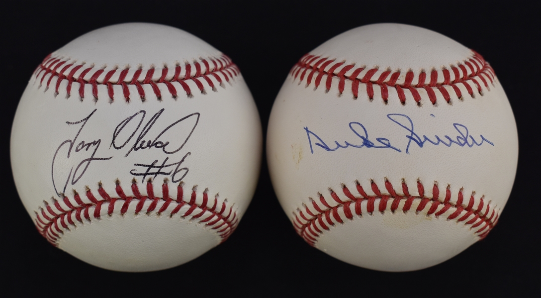 Duke Snider & Tony Oliva Autographed Baseballs