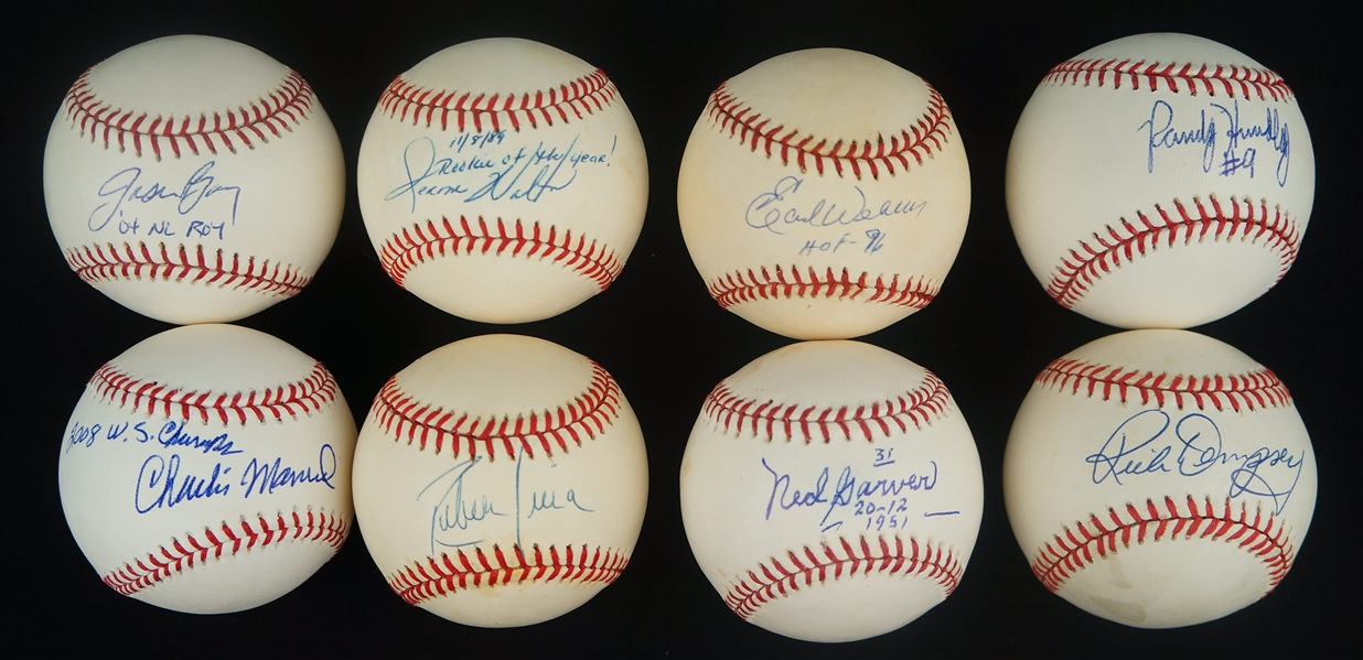 Collection of 8 Autographed Baseballs w/Earl Weaver