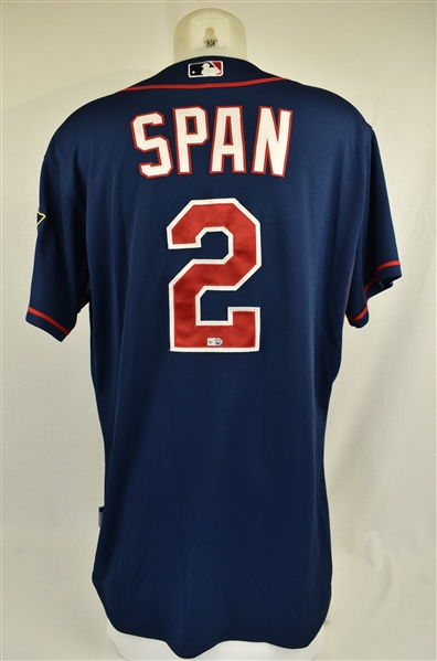 Denard Span 2012 Minnesota Twins Game Used Jersey MLB