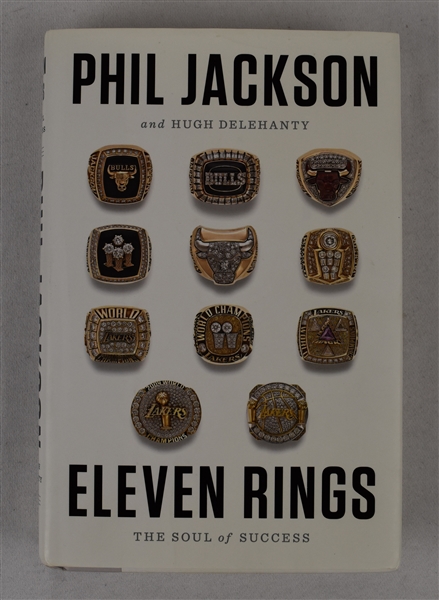 Phil Jackson Autographed Eleven Rings Hardcover Book