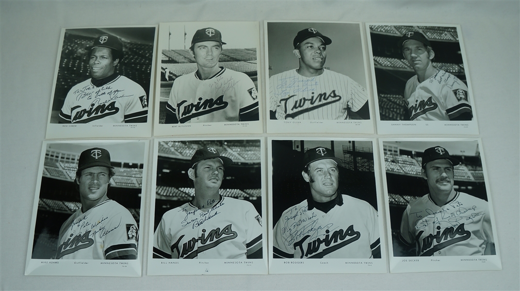 Minnesota Twins Vintage 1970s Autographed Photo Collection w/24 Signed