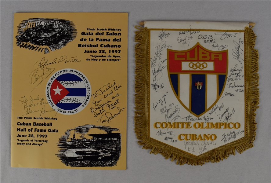 Cuban Baseball Lot of Autographed Items