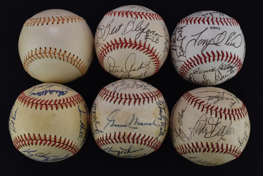 Vintage Lot of 6 Minnesota Twins 1960s-70s Autographed Baseballs
