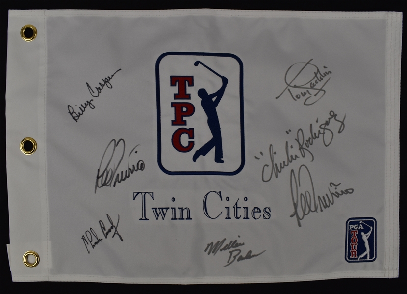 TPC Autographed Golf Flag w/7 Signatures