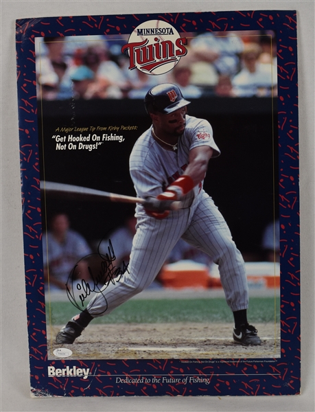 Kirby Puckett Autographed 14x18 Poster