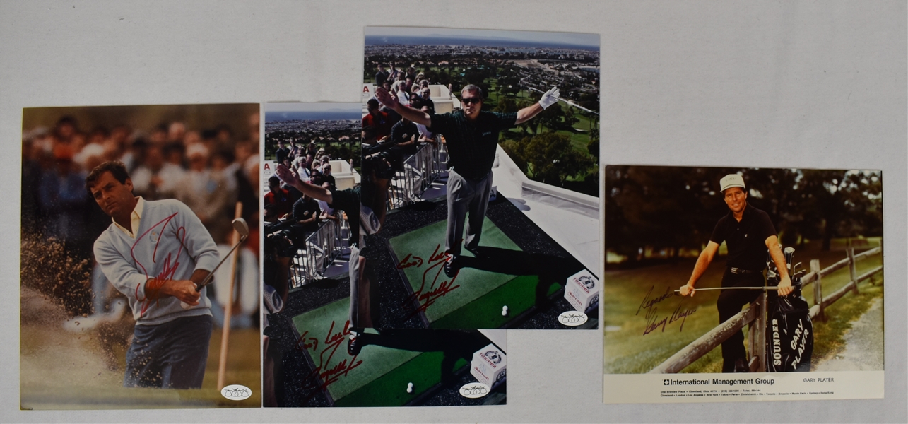 Gary Player & Fuzzy Zoeller Lot of 4 Autographed 8x10 Photos