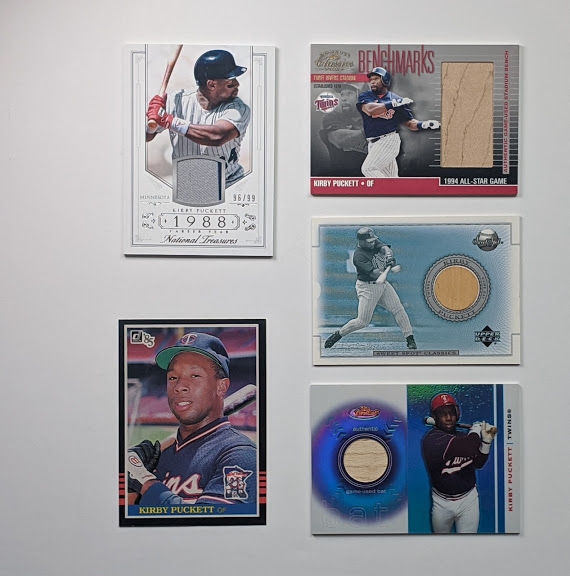 Kirby Puckett 1985 Rookie & Game Used Jersey Cards
 