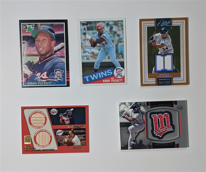 Kirby Puckett Rookies & Game Used Jersey Card Collection