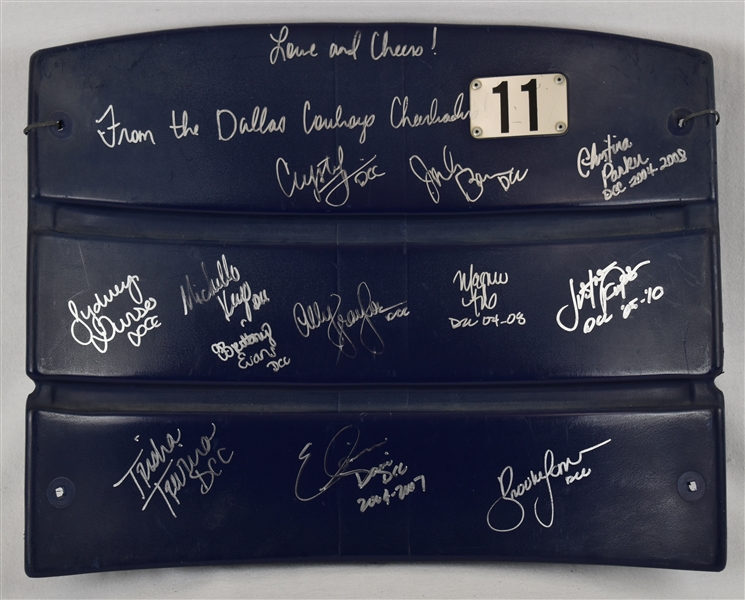 Dallas Cowboys Stadium Seat Signed by Cheerleaders