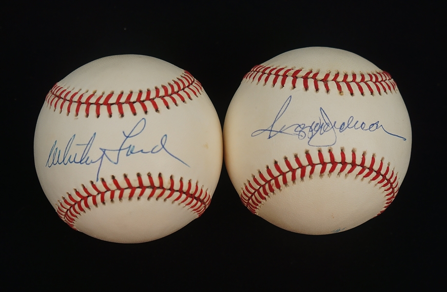 Whitey Ford & Reggie Jackson Autographed Baseballs