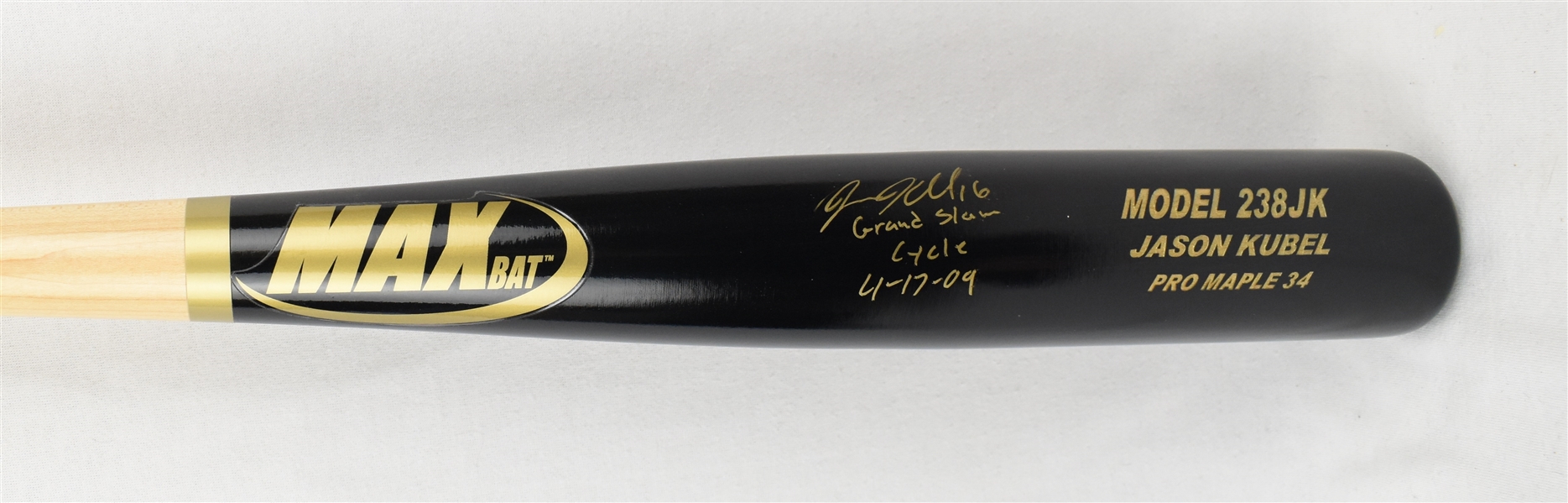 Jason Kubel Autographed & Inscribed Bat