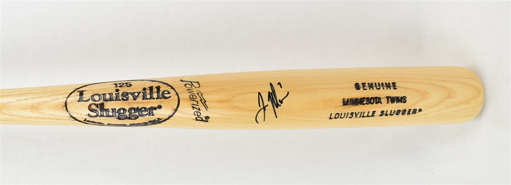 Joe Mauer Autographed Bat