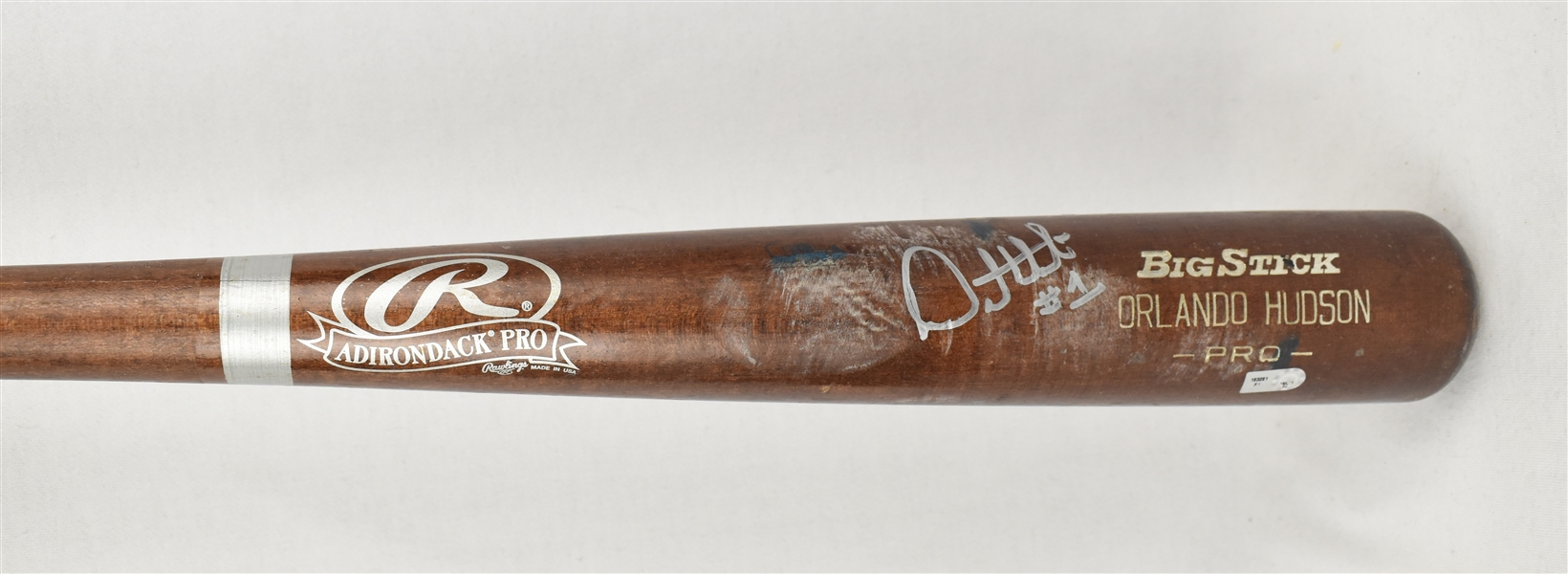 Orlando Hudson Minnesota Twins 2010 Game Used Autographed Bat MLB