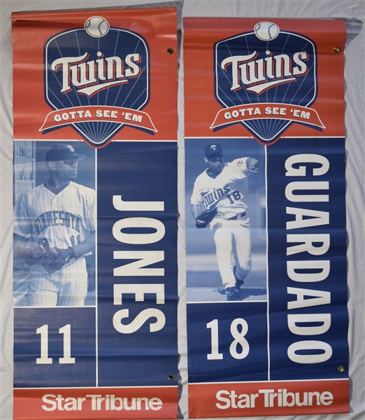 Lot of 3 Minnesota Twins Banners w/Eddie Guardado
