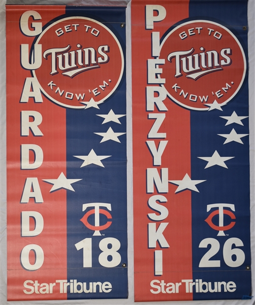 Lot of 2 Minnesota Twins Banners w/A.J. Pierzynski