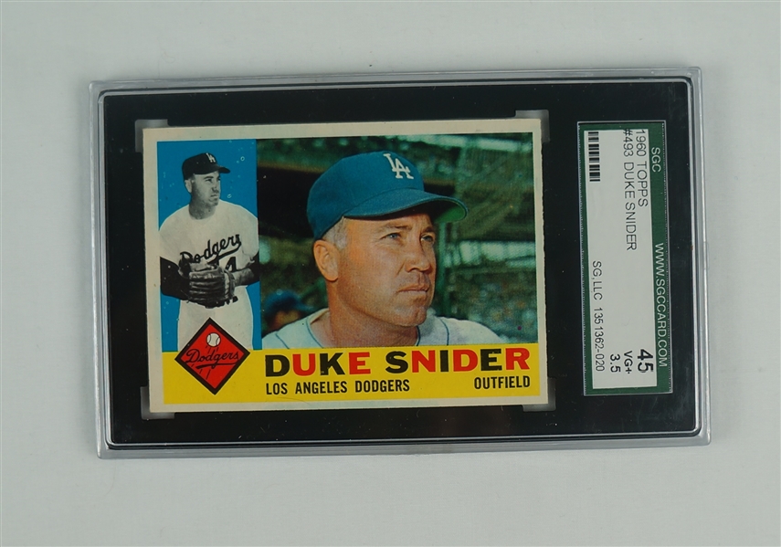 Duke Snider 1960 Topps Card #493 SGC 45