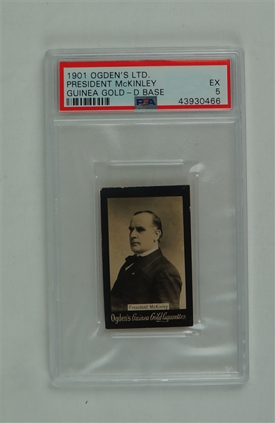 President McKinley 1901 Ogdens Guinea Gold Cigarette Card PSA 5 EX