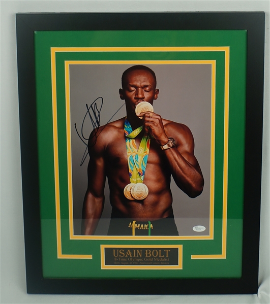 Usain Bolt Autographed & Framed 11x14 Photo