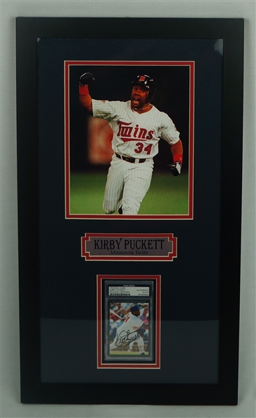 Kirby Puckett Autographed 1991 World Series Framed Display