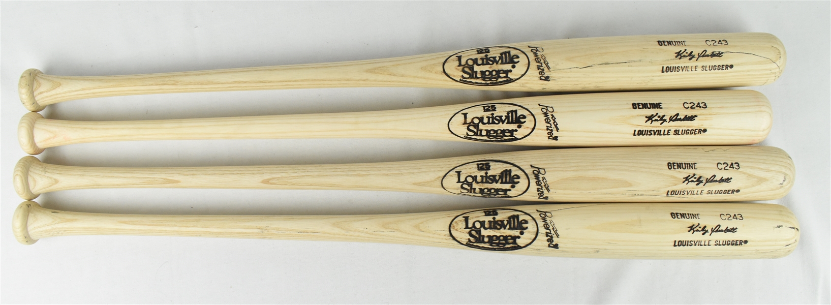 Kirby Puckett Lot of 4 Game Issued C243 Blonde Bats w/Puckett Family Provenance