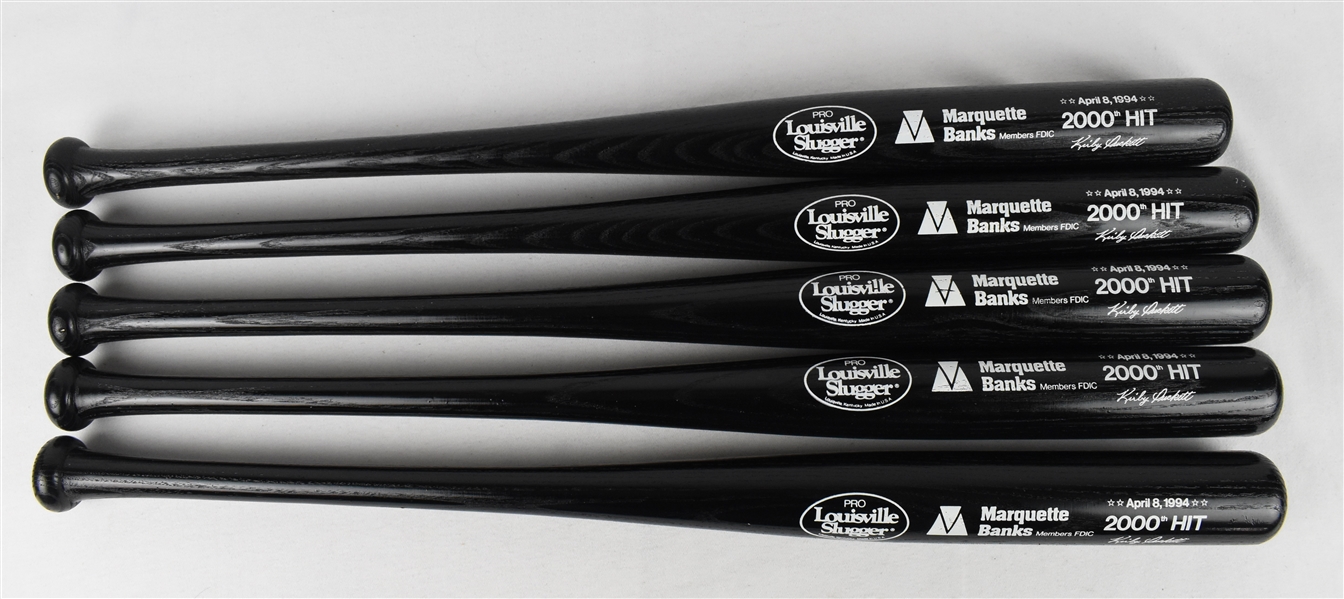Kirby Puckett Lot of 5 Marquette Bank 2,000th Hit Promotional Bats w/Puckett Family Provenance