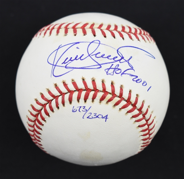 Kirby Puckett Autographed & Inscribed HOF 2001 Limited Edition #673/2,304 Baseball w/Puckett Collection LOA