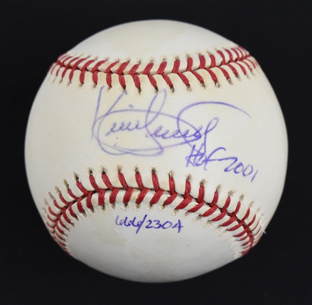 Kirby Puckett Autographed & Inscribed HOF 2001 Limited Edition #666/2,304 Baseball w/Puckett Collection LOA