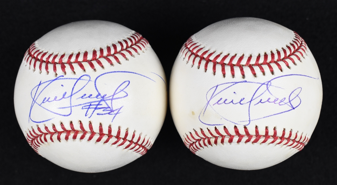 Kirby Puckett Lot of 2 Autographed Baseballs w/Puckett Family Provenance