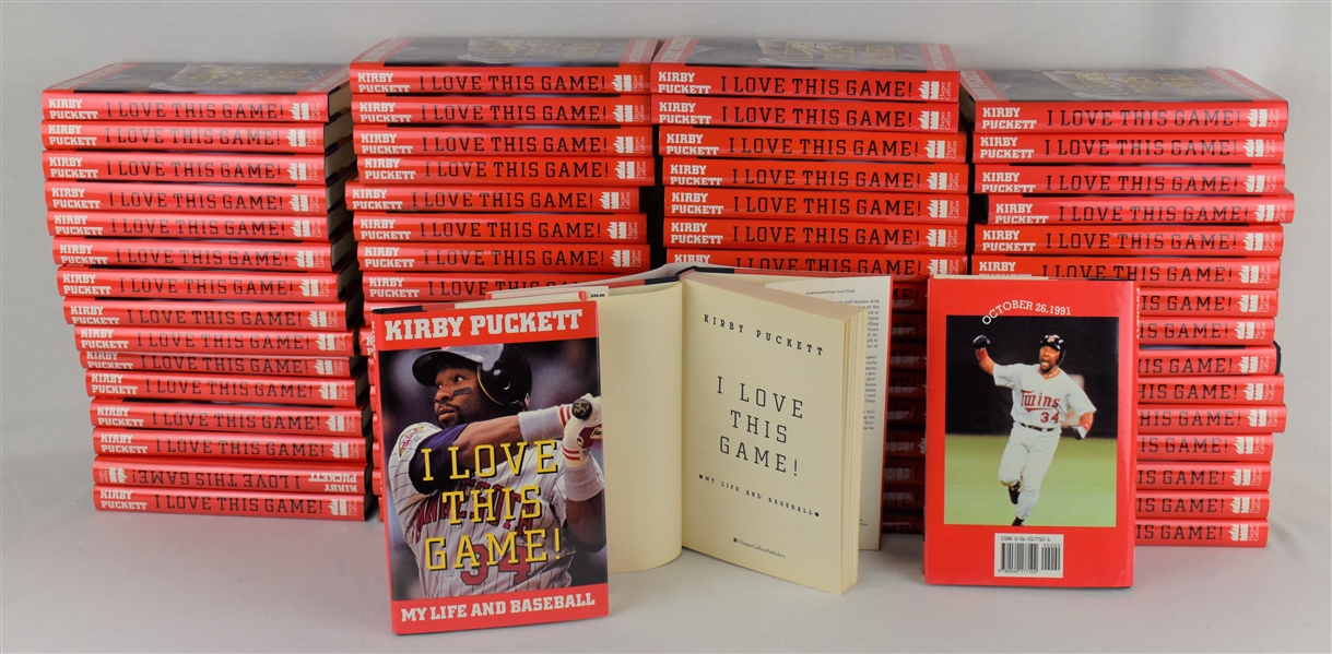 Kirby Puckett Lot of 4 Cases of "I Love This Game" Hardcover Books w/Puckett Family Provenance 