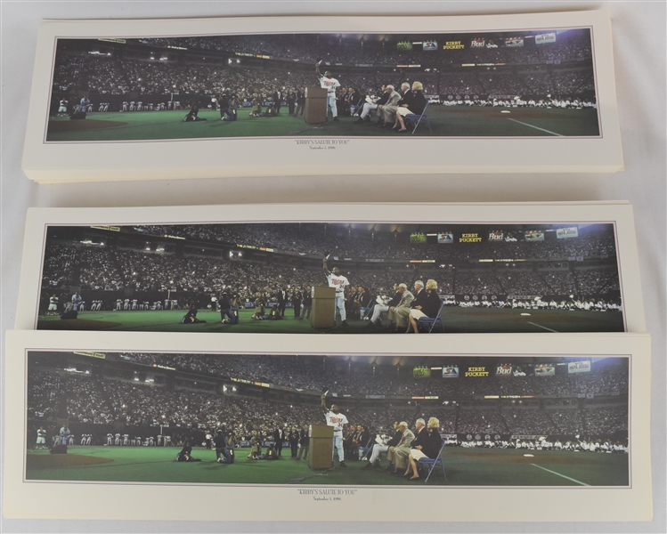 Kirby Puckett Collection of 300+ Panoramic Lithographs w/Puckett Family Provenance 