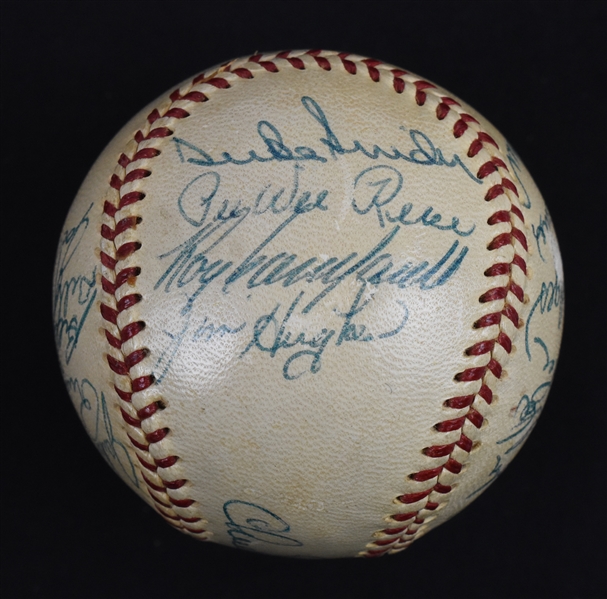 Lot Detail - Brooklyn Dodgers 1953 Team Signed Baseball w/Jackie Robinson