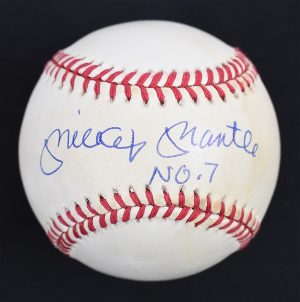 Mickey Mantle Autographed & Inscribed Baseball 