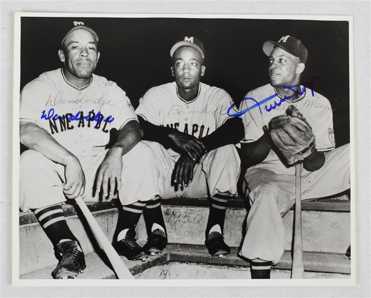 Willie Mays & Ray Dandridge Autographed 8x10 Photo
