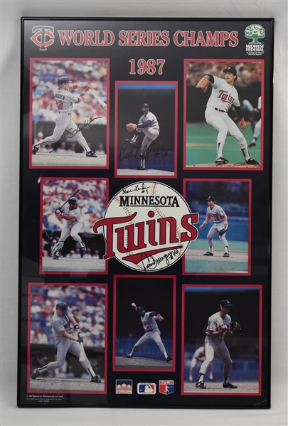 Kirby Puckett Autographed 1987 Minnesota Twins Poster